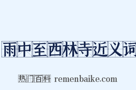 雨中至西林寺近义词是什么意思的图片